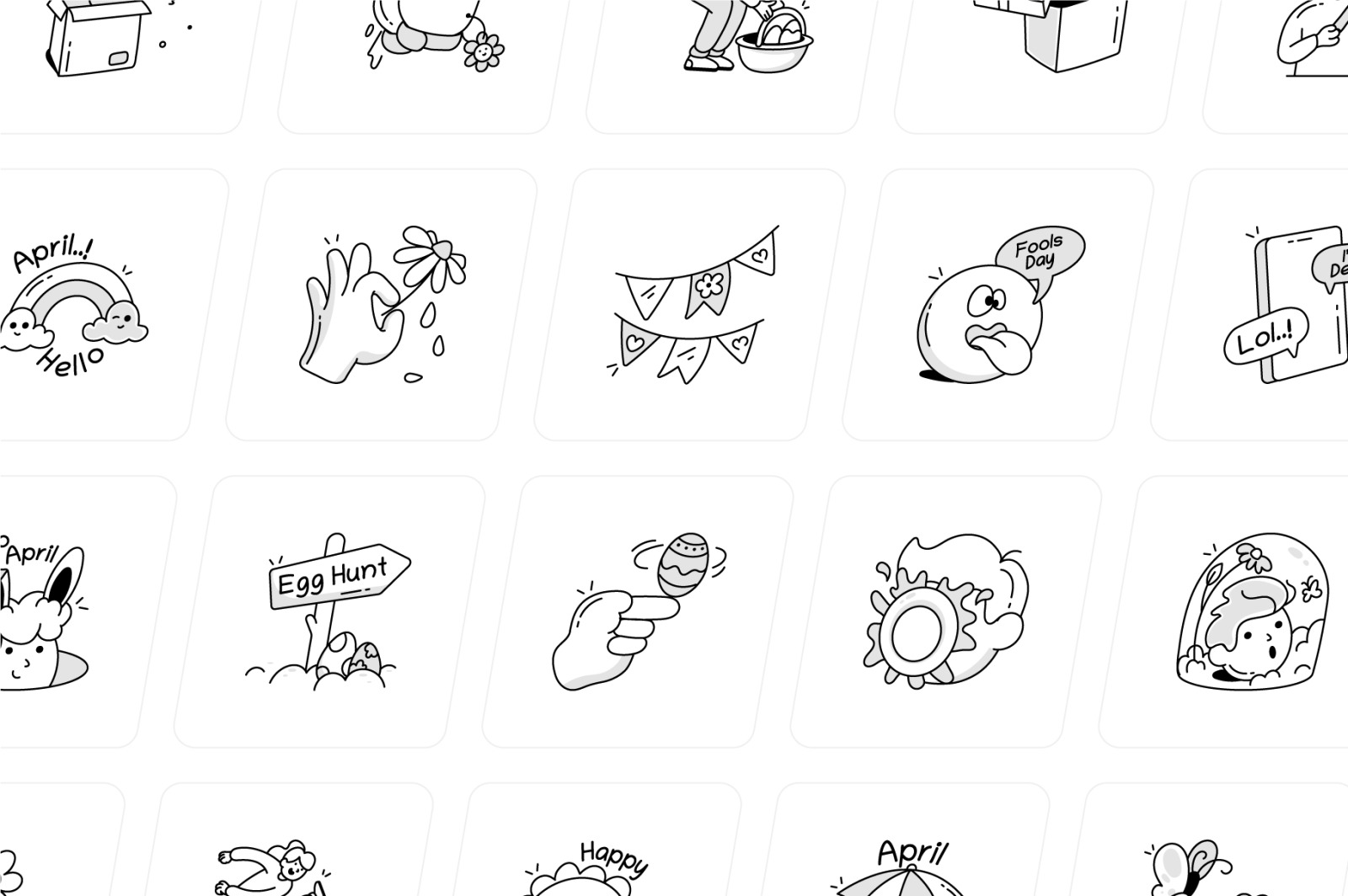 April Doodles Icons Collection