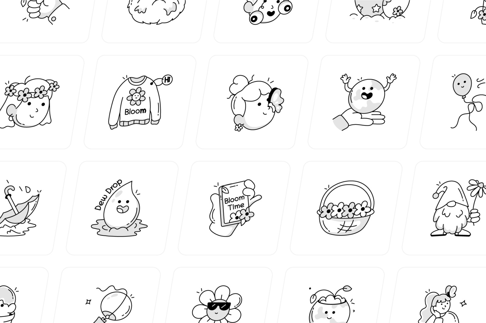 April Doodles Icons Collection