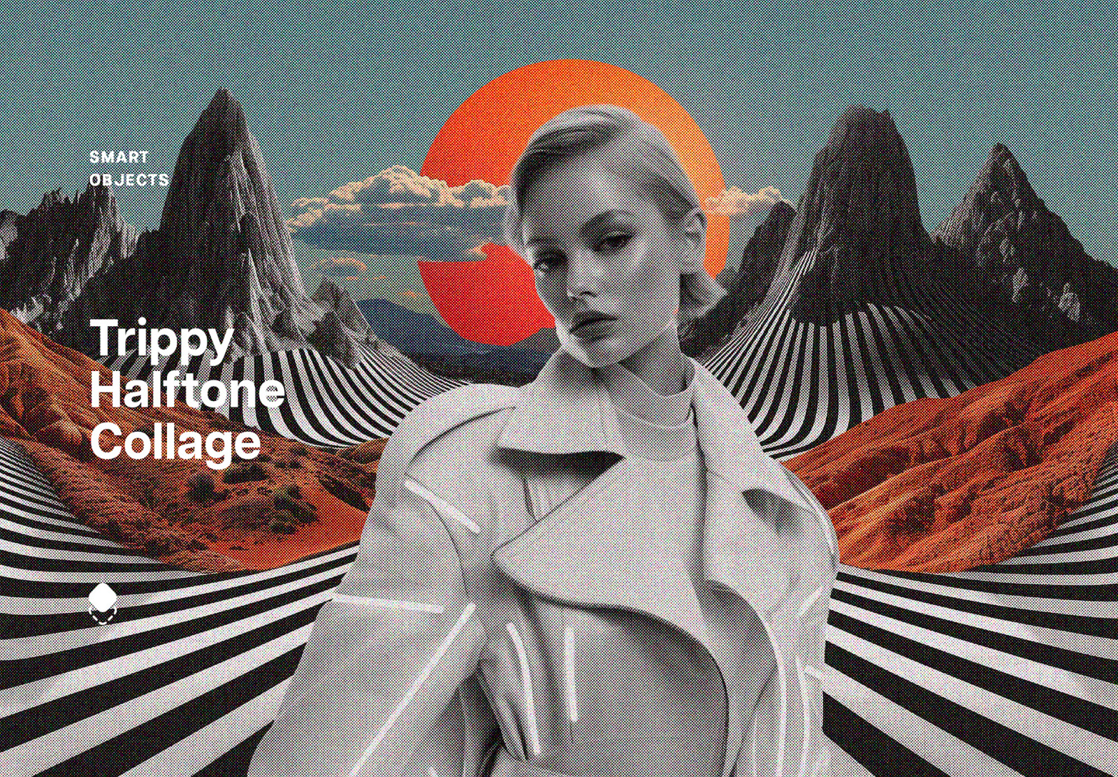 Trippy Halftone Collage Effect Trippy Halftone Collage Effect