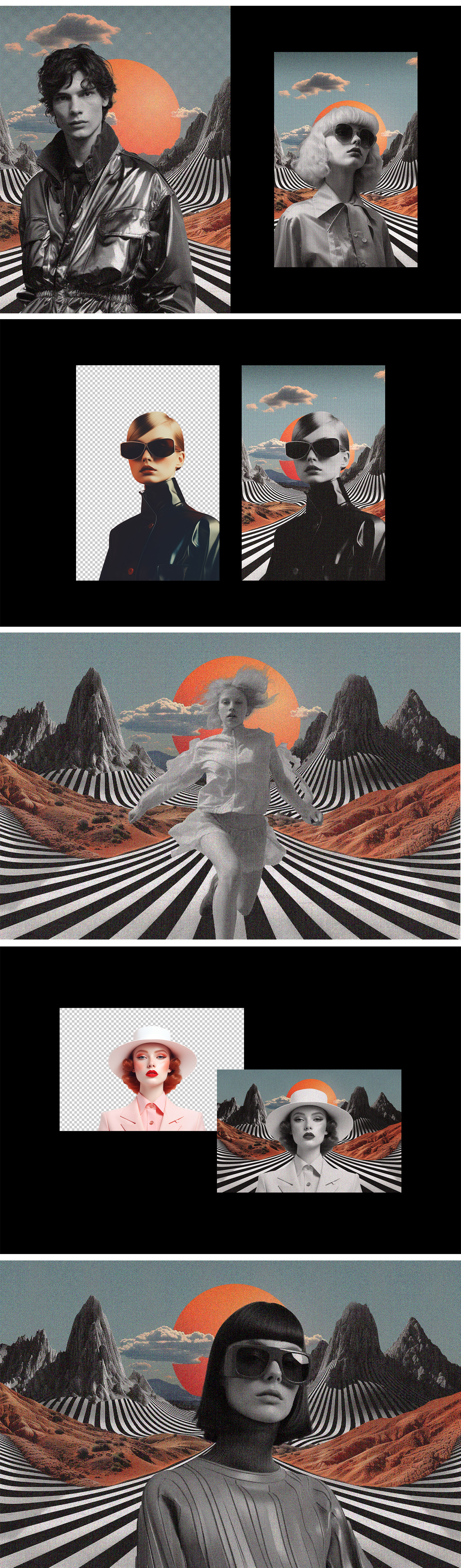 Trippy Halftone Collage Effect Trippy Halftone Collage Effect