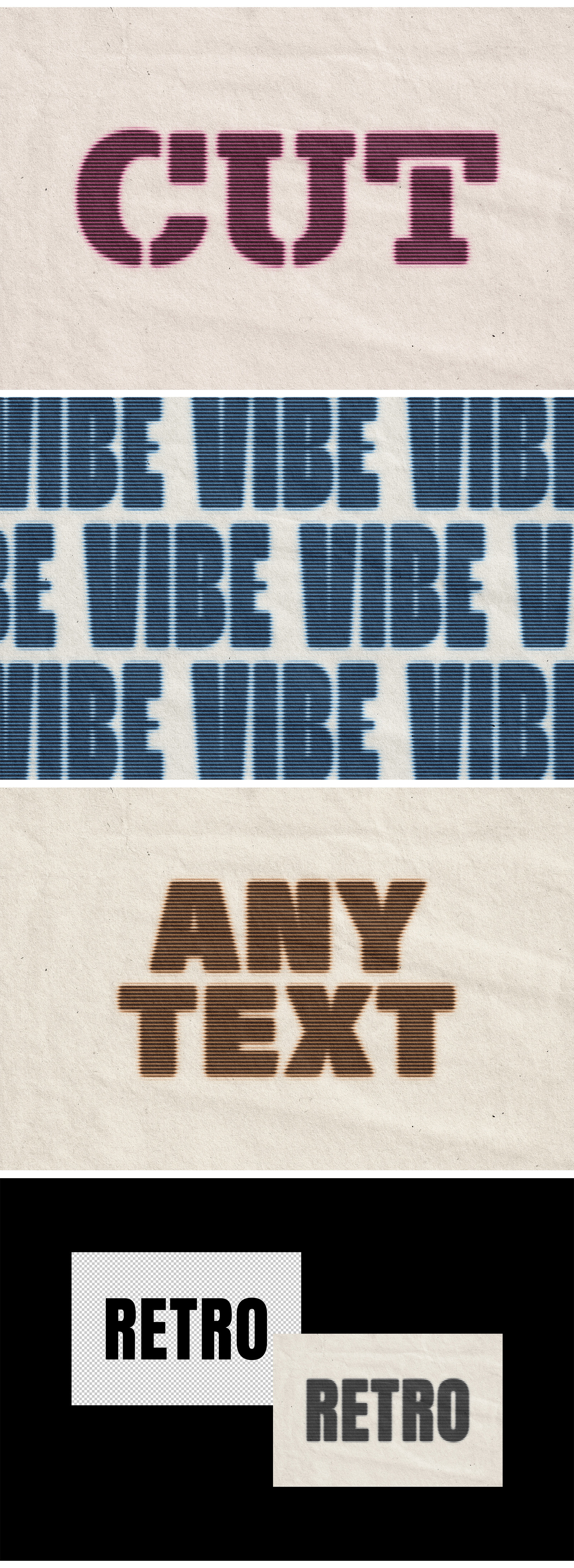 Halftone Lines Text Effect Halftone Lines Text Effect