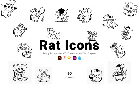 50 Rat Icons - Express