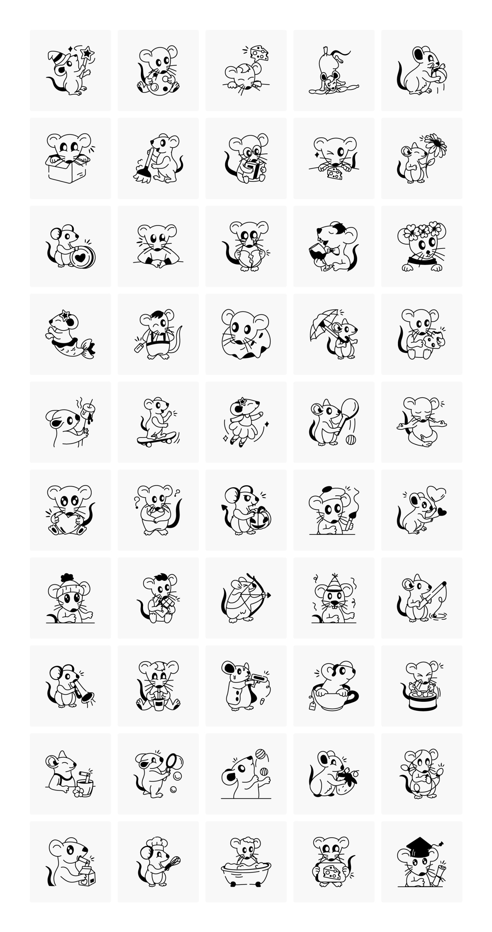 50 Rat Icons