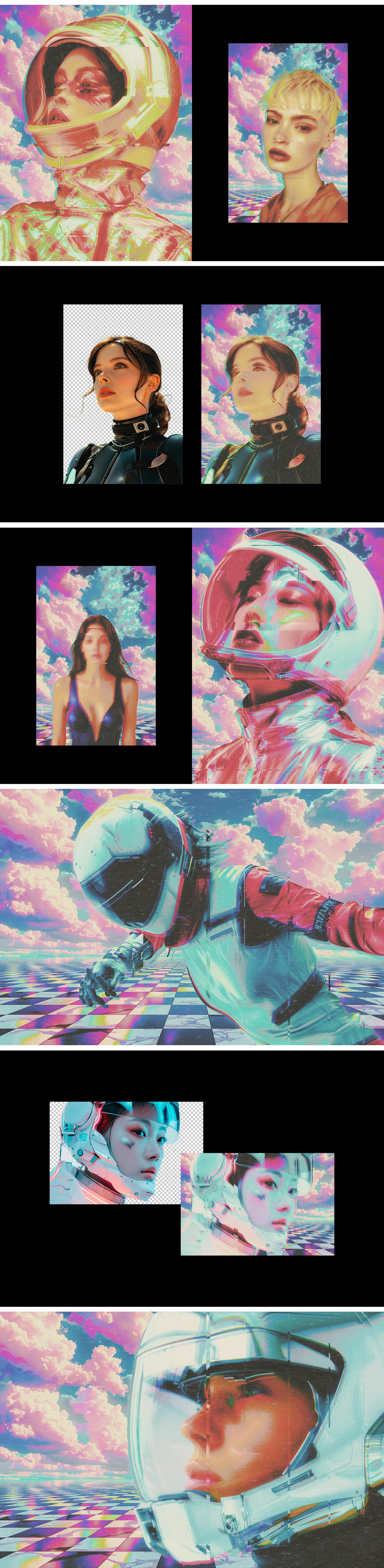 Psychedelic Collage Photo Effect Psychedelic Collage Photo Effect