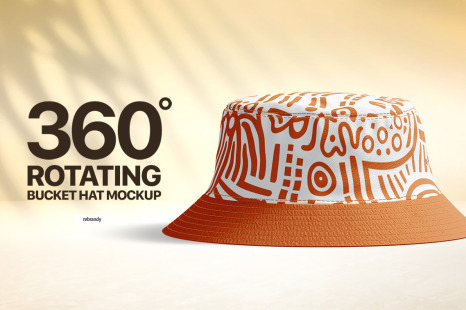 Bucket Hat Animated Mockup - Snapback