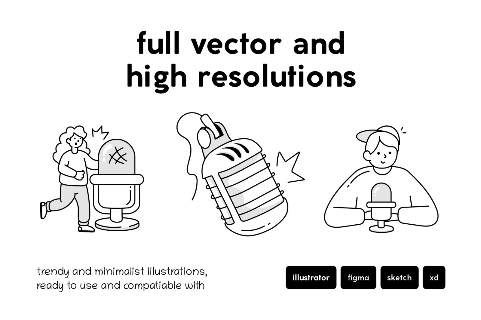 Podcast and Communication Icons Podcast and Communication Icons