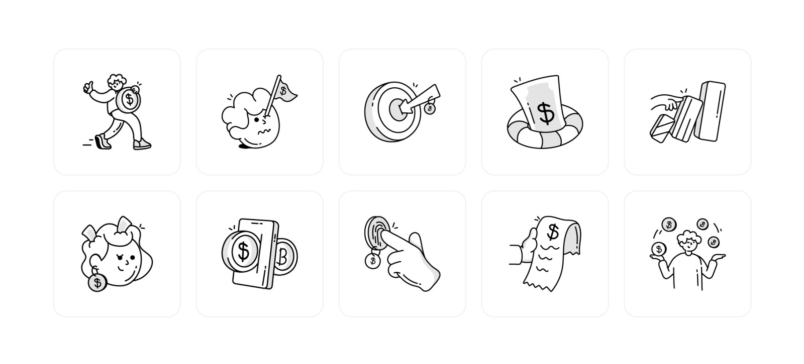 Banking and Investment Icon Set