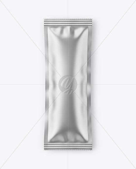 Matte Metallic Sachet Mockup