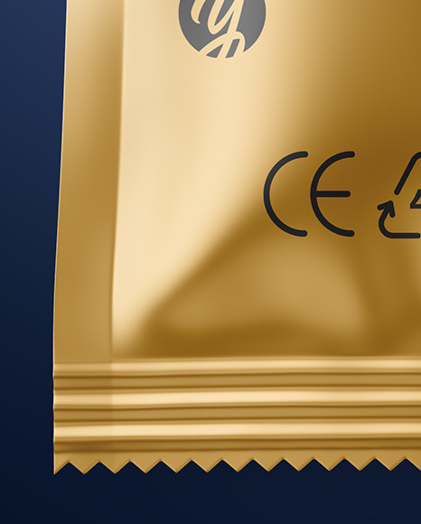 Matte Metallic Sachet Mockup