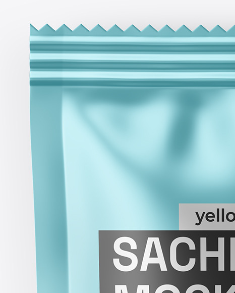 Matte Metallic Sachet Mockup