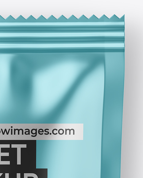 Matte Metallic Sachet Mockup