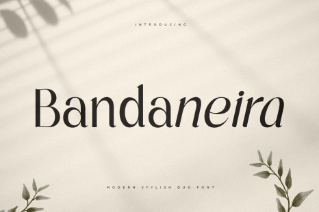 Bandaneira – Modern Stylish Duo Font - Cosmetic brand