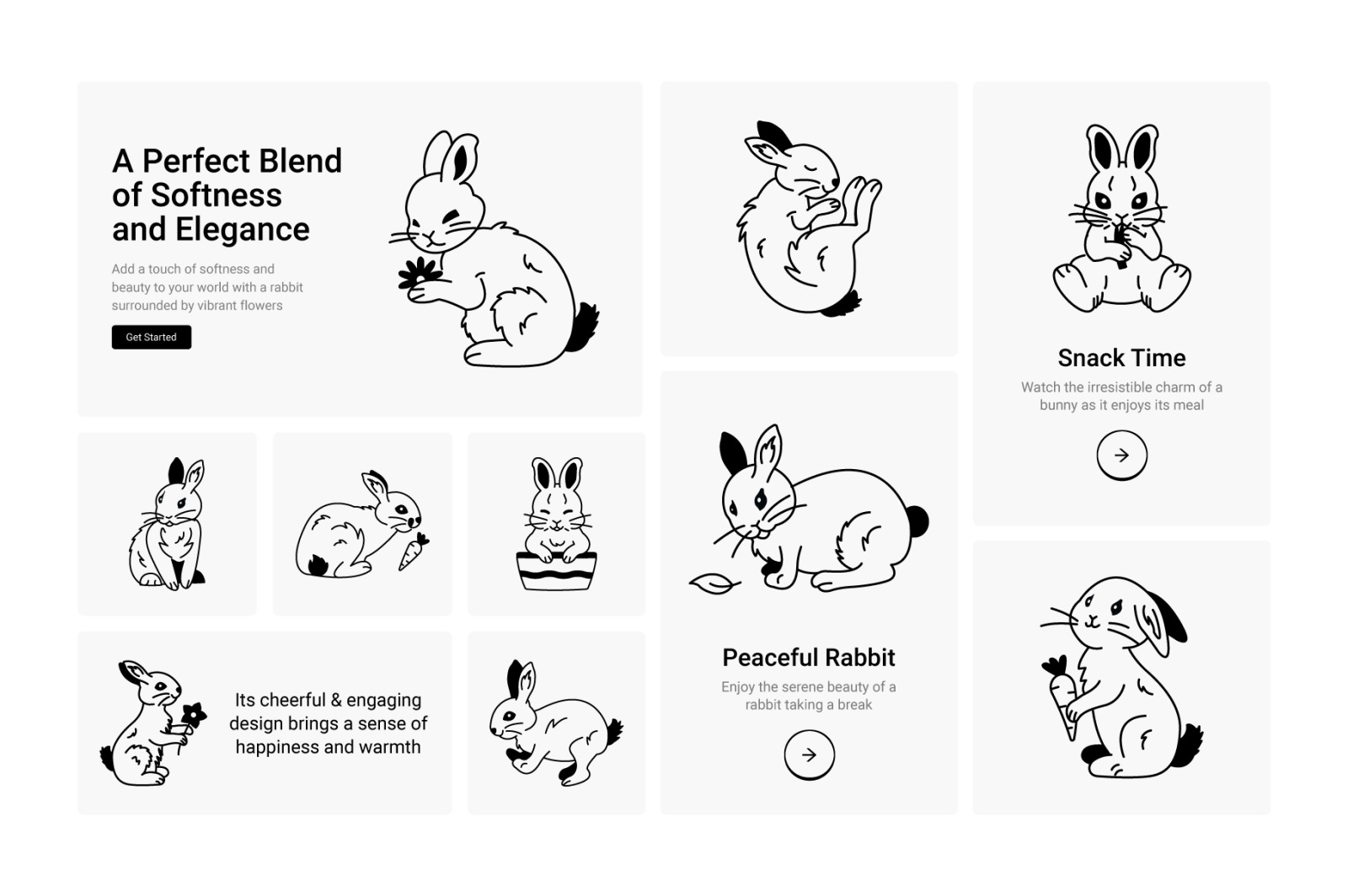 Bunny Drawing Icons Bunny Drawing Icons
