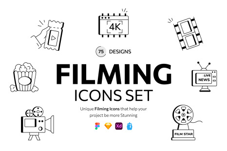 Filming Icons - Recording icons