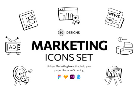 Marketing Icons - Sketchy icons