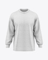 Men's Melange Oversize Sweatshirt Mockup - Front View