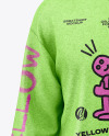 Men's Melange Oversize Sweatshirt Mockup - Front View
