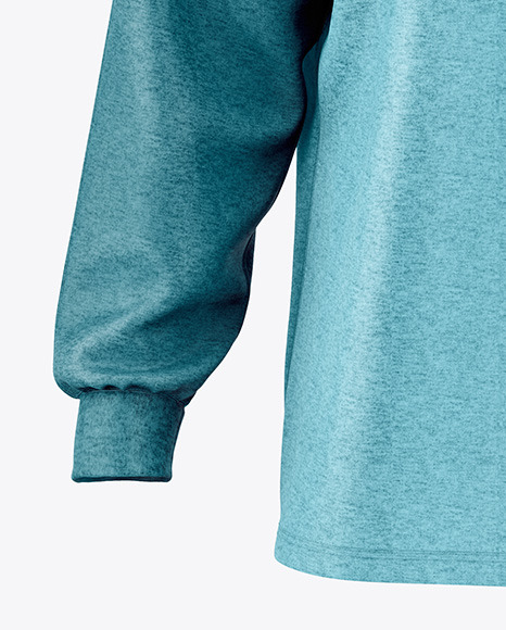 Men's Melange Oversize Sweatshirt Mockup - Front View