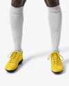 A Black Woman Wearing a Full Soccer Kit Mockup