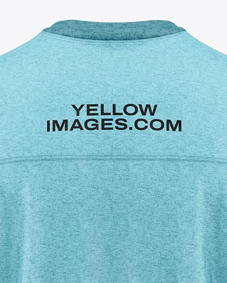 Men's Melange Oversize Sweatshirt Mockup - Back View