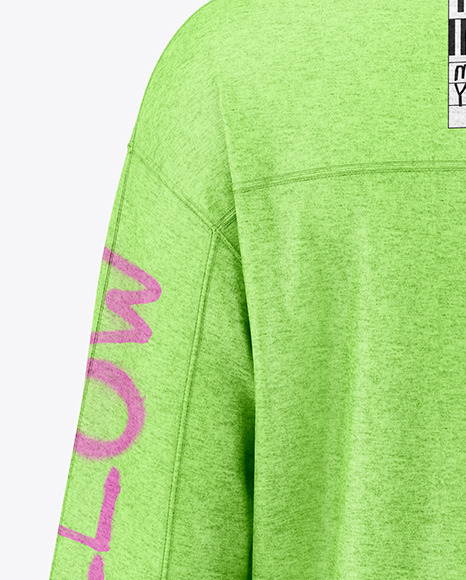 Men's Melange Oversize Sweatshirt Mockup - Back View