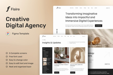 Flaire 1 - Creative Digital Agency Website - Agency template