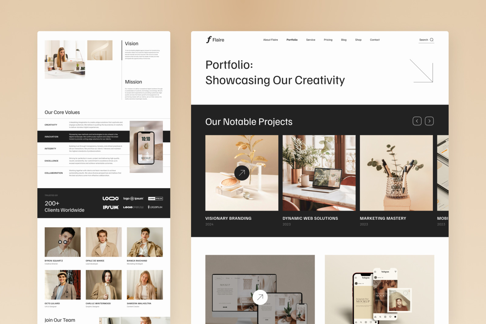 Flaire 1 - Creative Digital Agency Website Flaire 1 - Creative Digital Agency Website