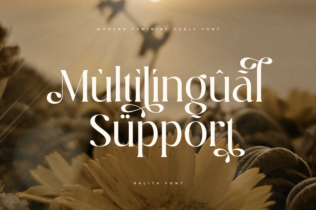 Ralita - Modern Feminine Curly Font Ralita - Modern Feminine Curly Font