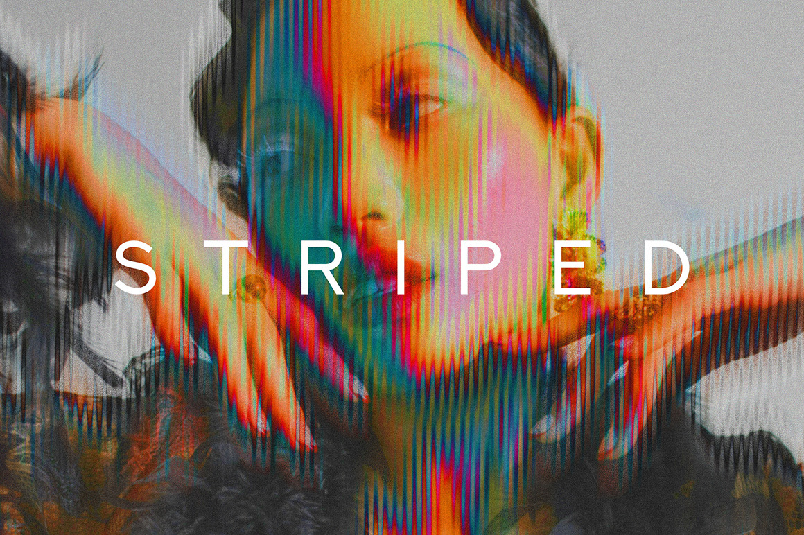 Acid Striped Photo Effect Acid Striped Photo Effect