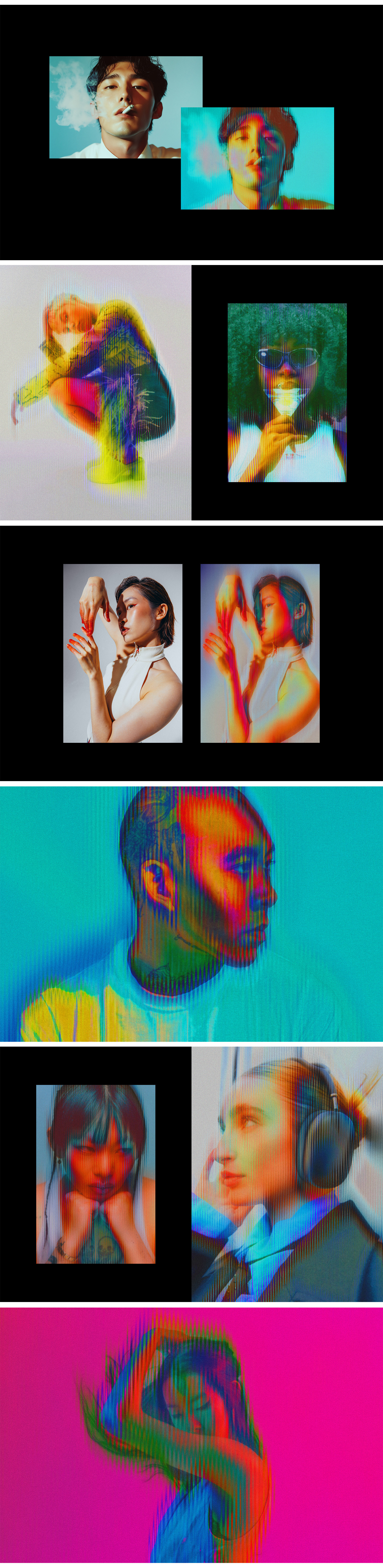 Acid Striped Photo Effect Acid Striped Photo Effect