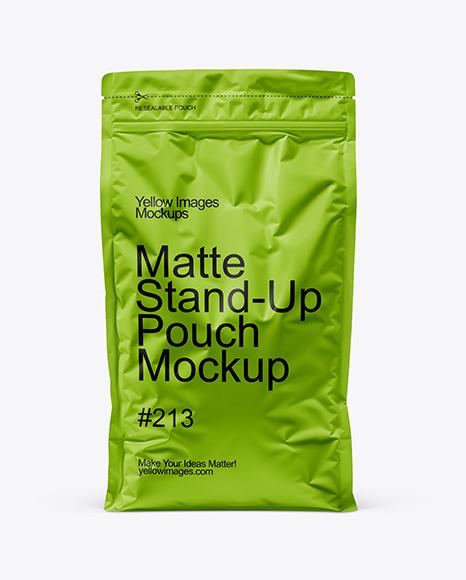 Matte Stand-Up Bag Mockup