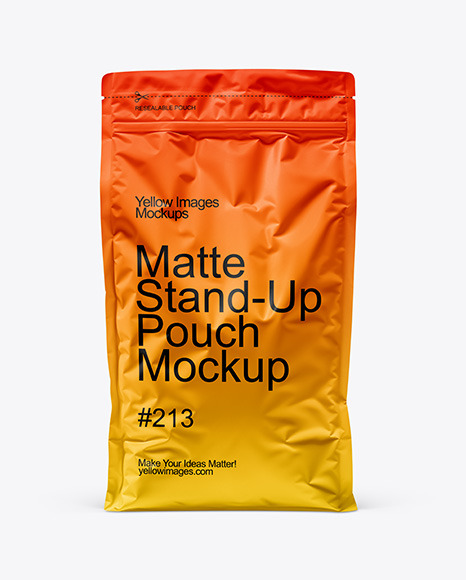 Matte Stand-Up Bag Mockup
