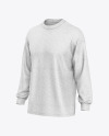 Men's Melange Oversize Sweatshirt Mockup - Half Side View