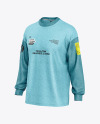 Men's Melange Oversize Sweatshirt Mockup - Half Side View