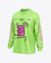 Men's Melange Oversize Sweatshirt Mockup - Half Side View