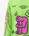 Men's Melange Oversize Sweatshirt Mockup - Half Side View