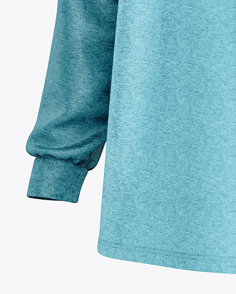 Men's Melange Oversize Sweatshirt Mockup - Half Side View