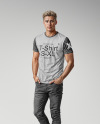 A Man in a T-Shirt and Pants Mockup