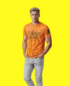 A Man in a T-Shirt and Pants Mockup