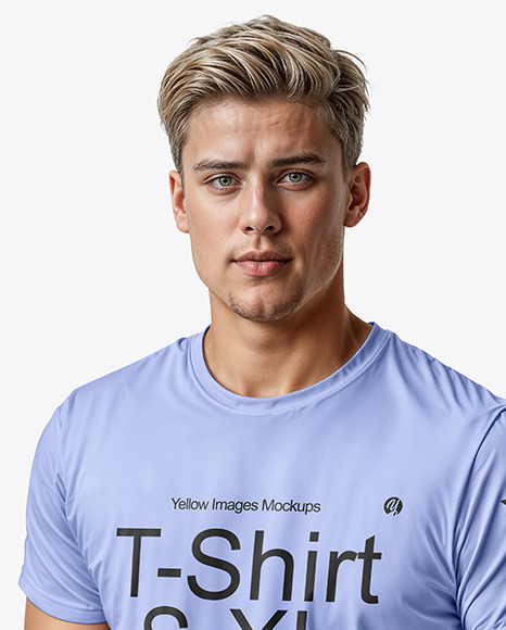 A Man in a T-Shirt and Pants Mockup