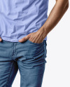 A Man in a T-Shirt and Pants Mockup