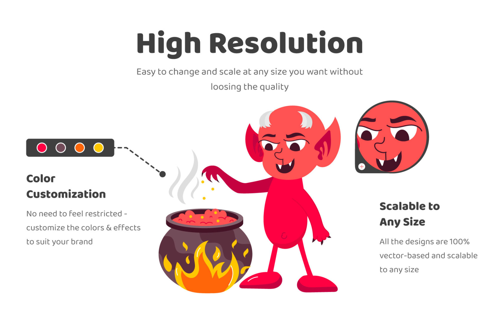Devil Cartoon Stickers Set Devil Cartoon Stickers Set