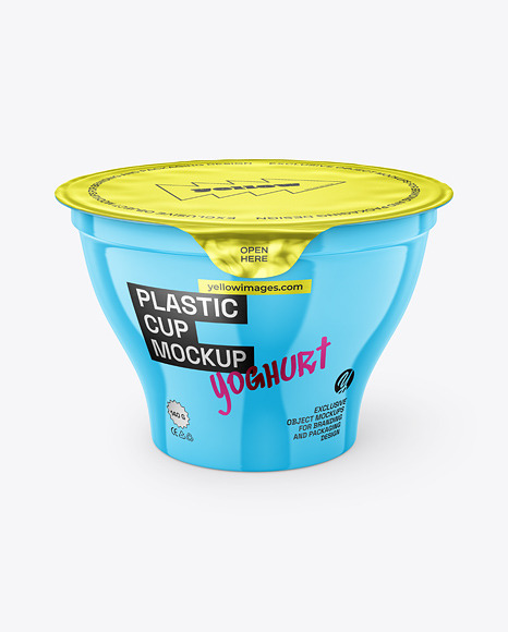 Glossy Yoghurt Cup Mockup
