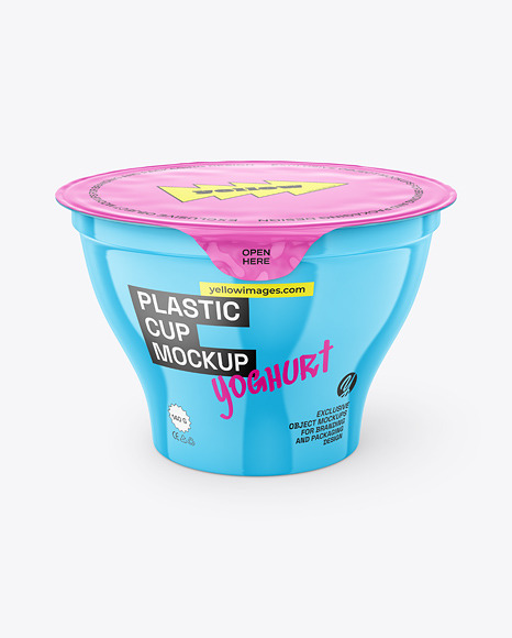 Glossy Yoghurt Cup Mockup