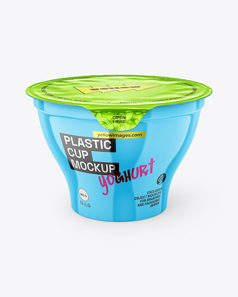 Glossy Yoghurt Cup Mockup