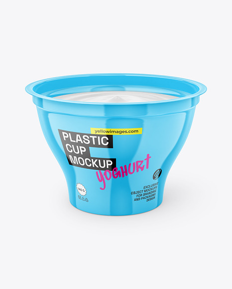 Glossy Yoghurt Cup Mockup