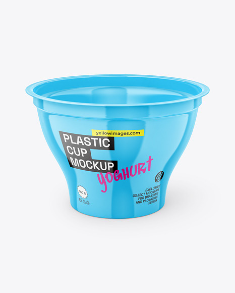 Glossy Yoghurt Cup Mockup
