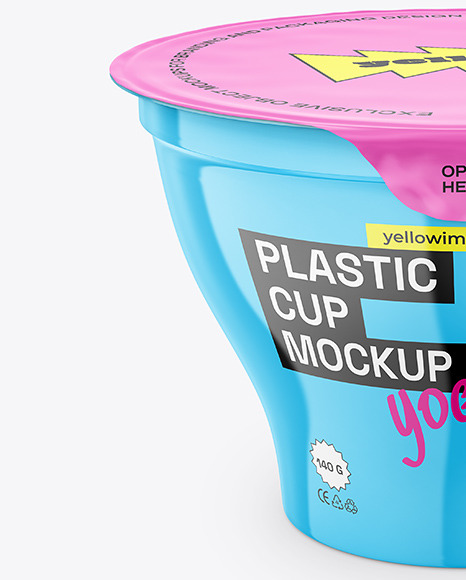 Glossy Yoghurt Cup Mockup