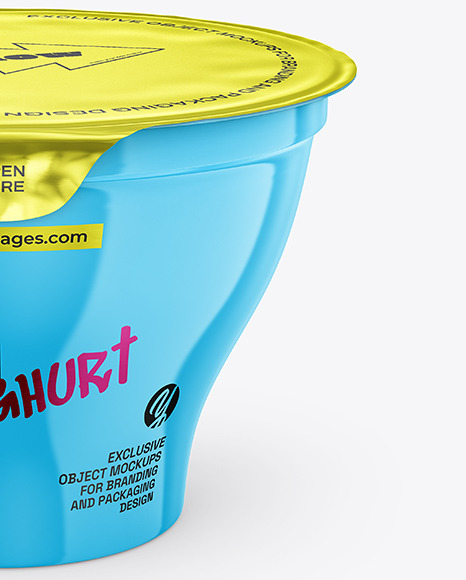 Glossy Yoghurt Cup Mockup