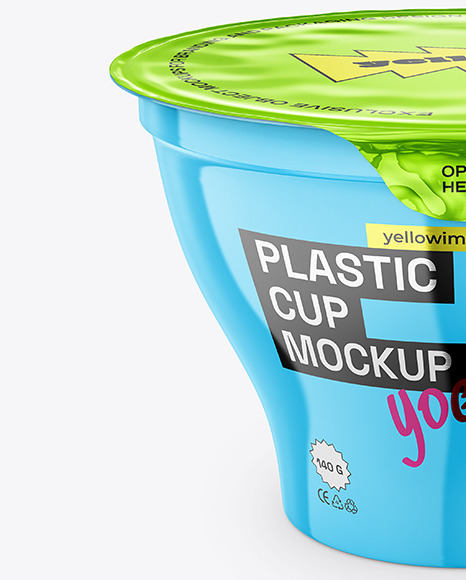 Glossy Yoghurt Cup Mockup